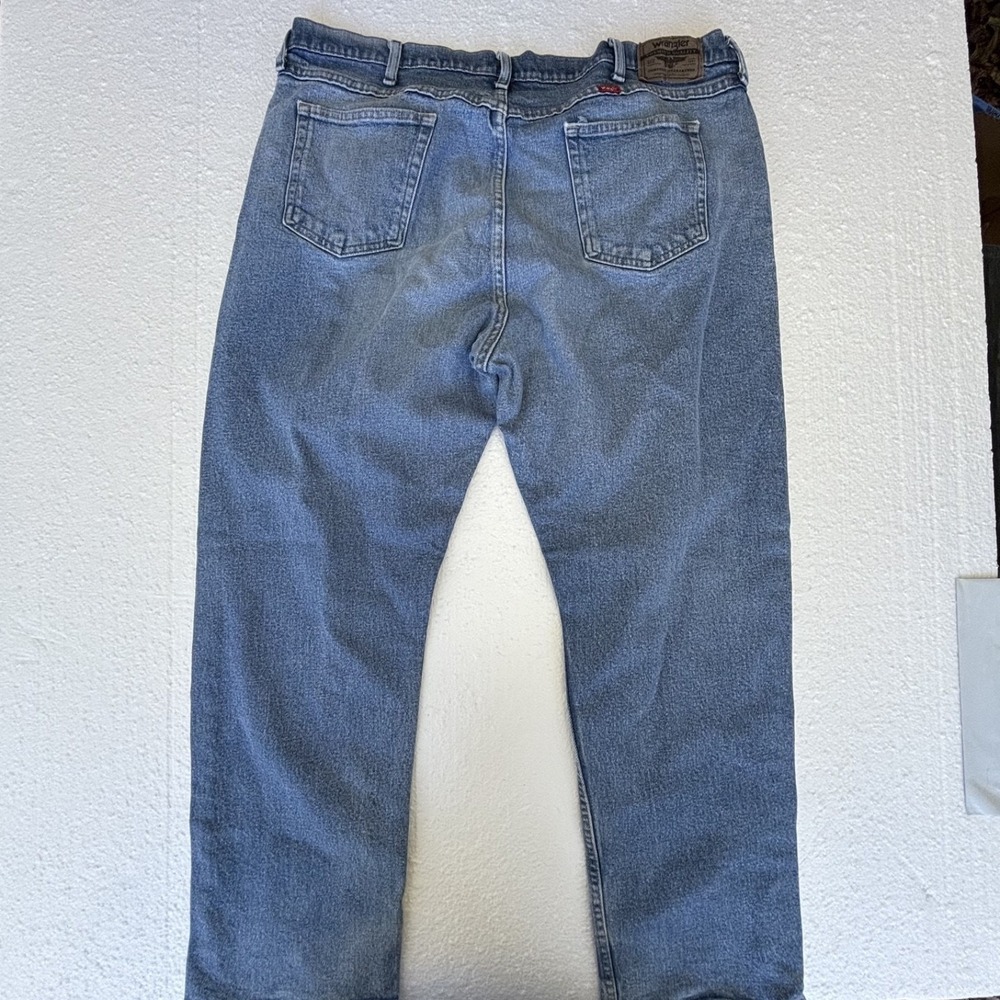 Wrangler Five Star Premium Denim Jeans Mens 42x30 Blue Straight Leg 97FXVMD - Picture 2 of 8